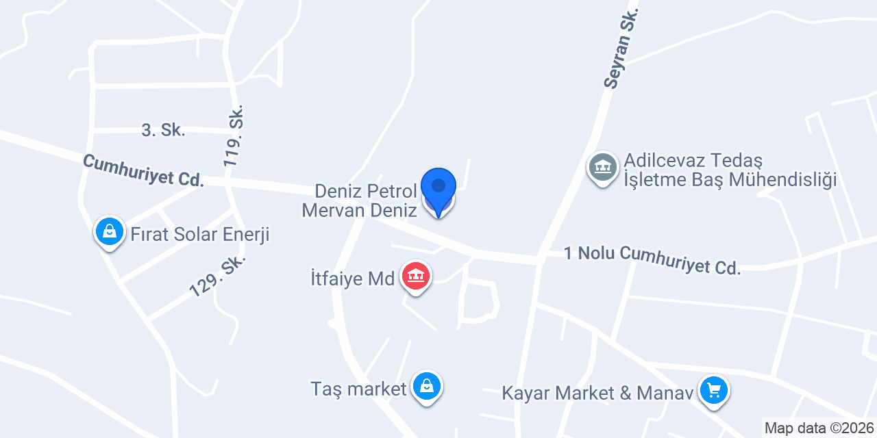 Deniz Petrol Mervan Deniz konumu