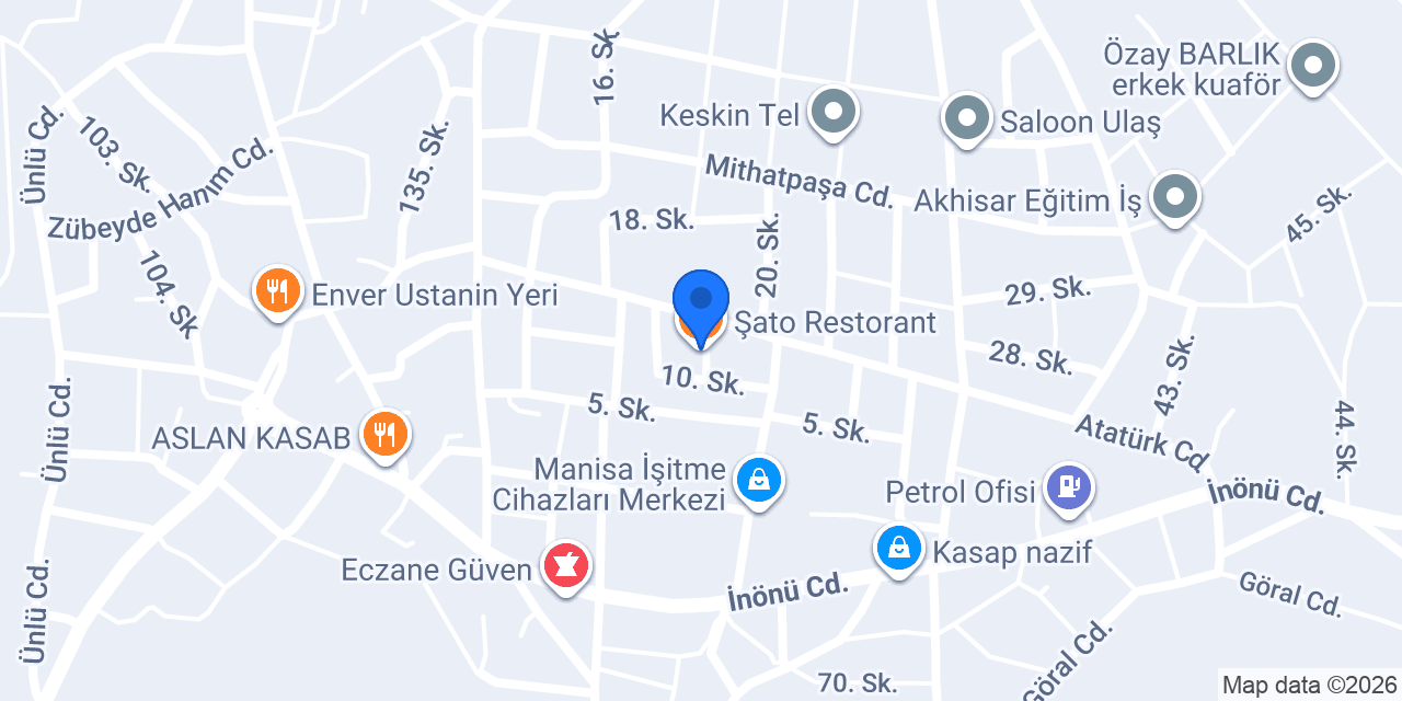 Şato Restorant konumu