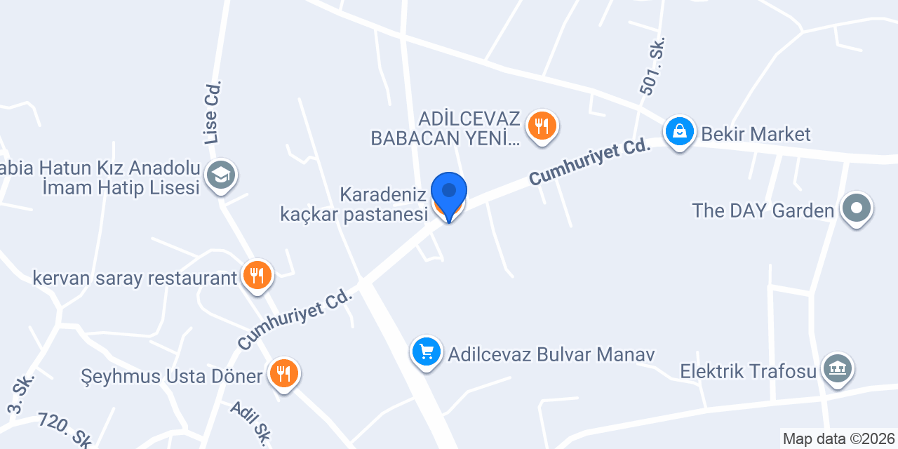 Karadeniz kaçkar pastanesi konumu