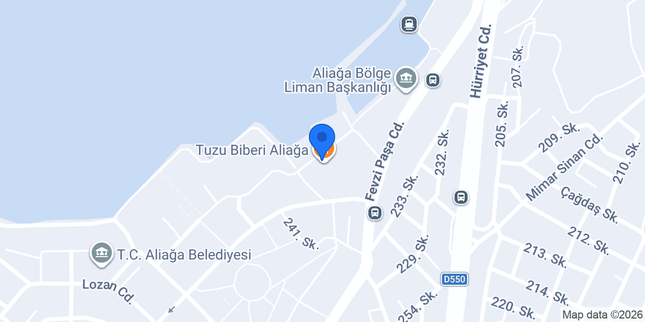 Tuzu Biberi Aliağa konumu