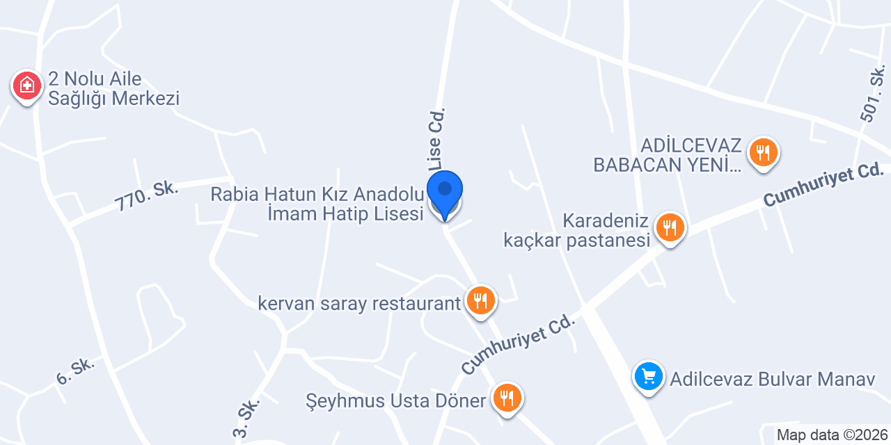 Rabia Hatun Kız Anadolu İmam Hatip Lisesi konumu