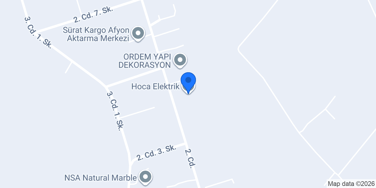 Hoca Elektrik konumu