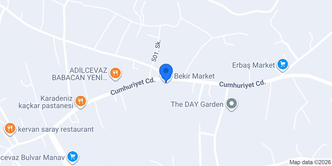 Bekir Market konumu