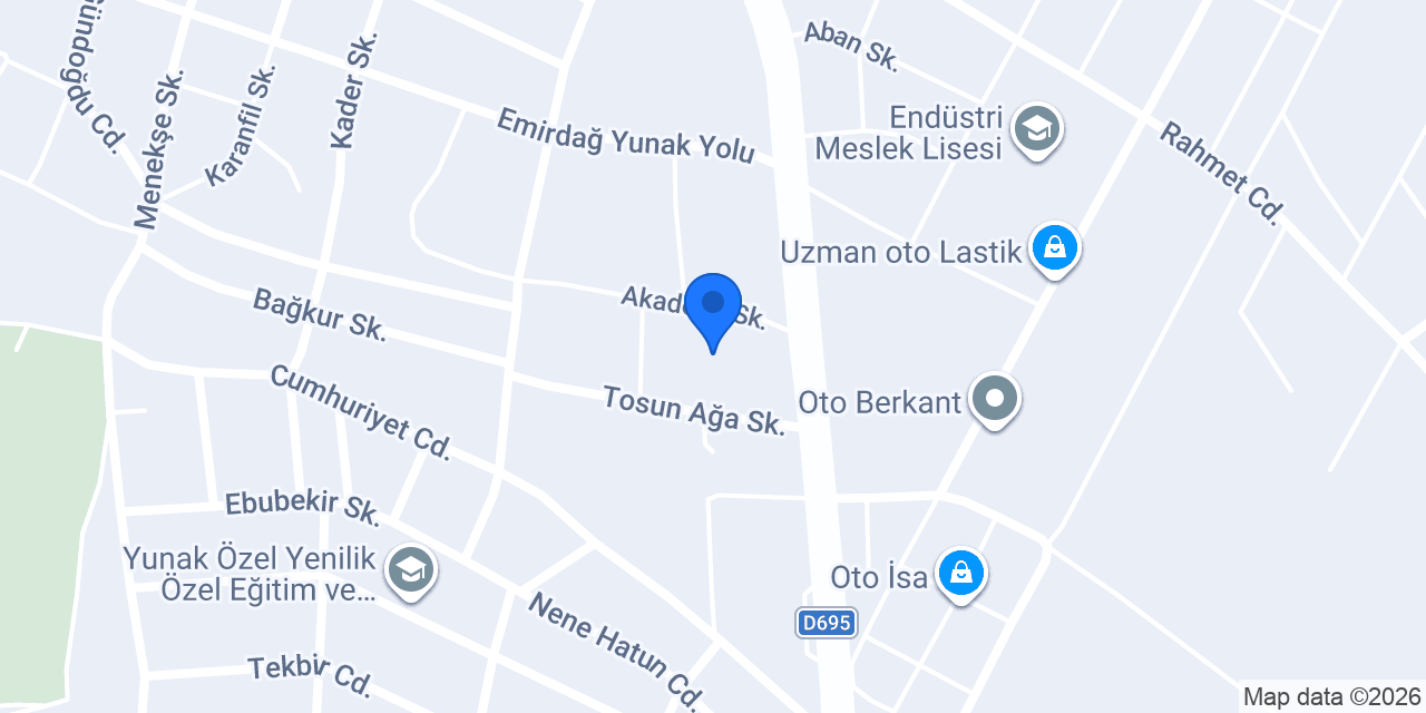Yunak Toki konumu