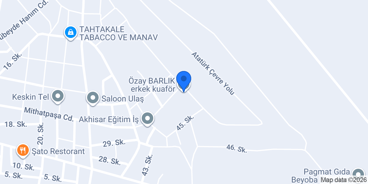 Özay BARLIK erkek kuaför konumu