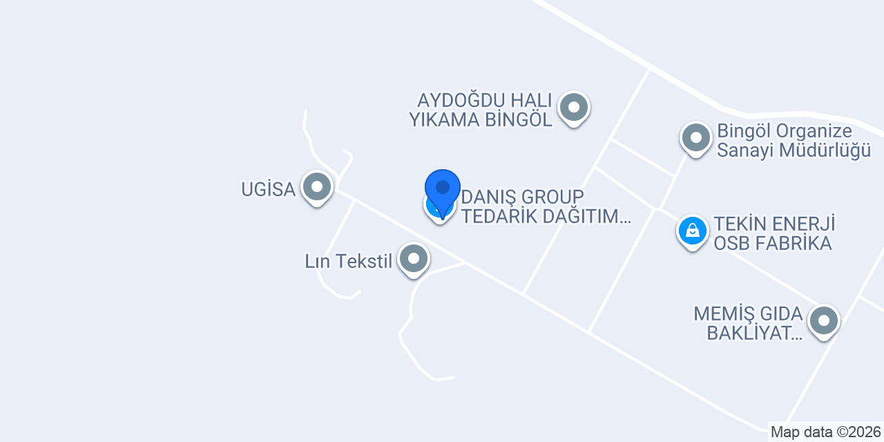 DANIŞ GROUP TEDARİK DAĞITIM BİNGÖL konumu