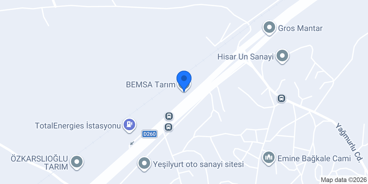 BEMSA Tarım konumu