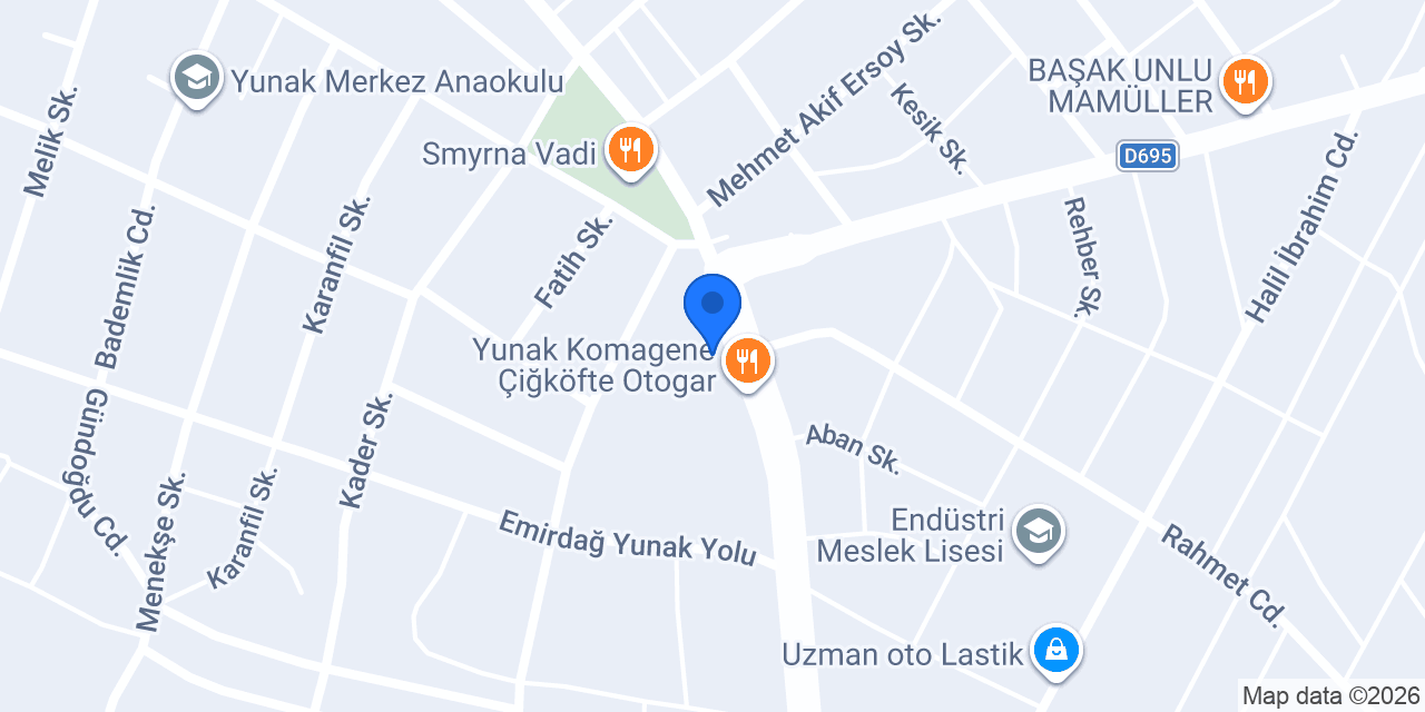 Yunak Çok Programlı Anadolu Lisesi konumu