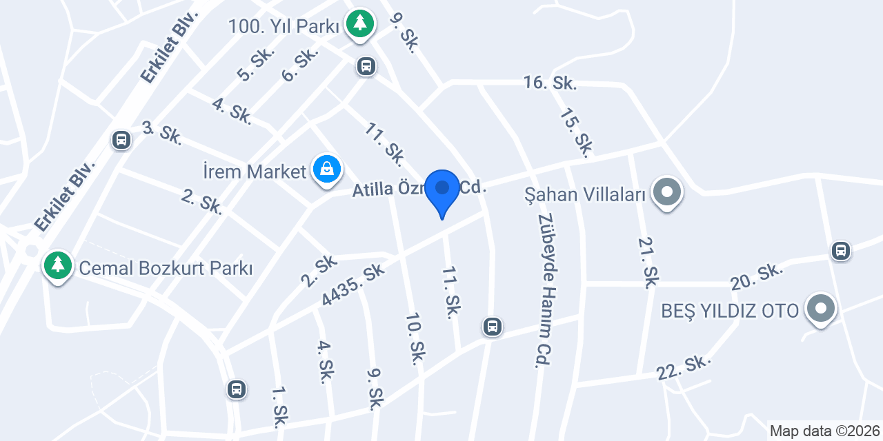 Erkilet Ateş Fırını konumu