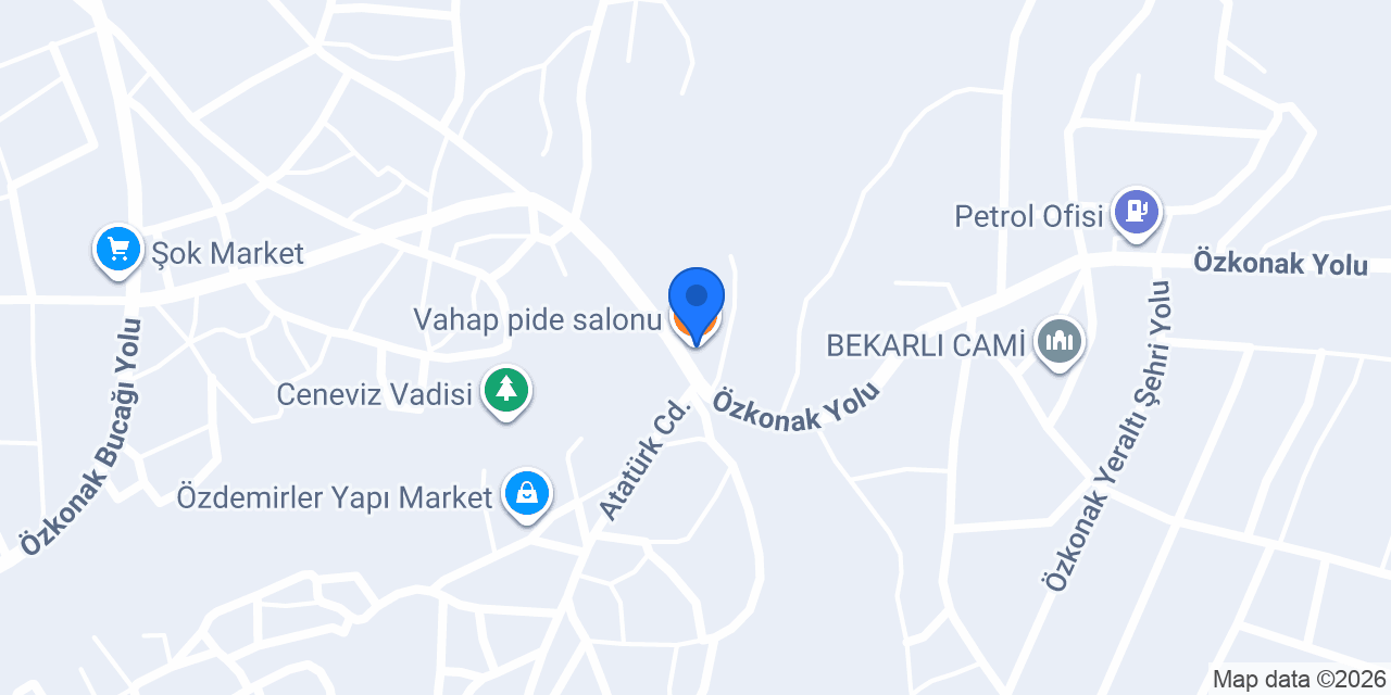 Vahap pide salonu konumu