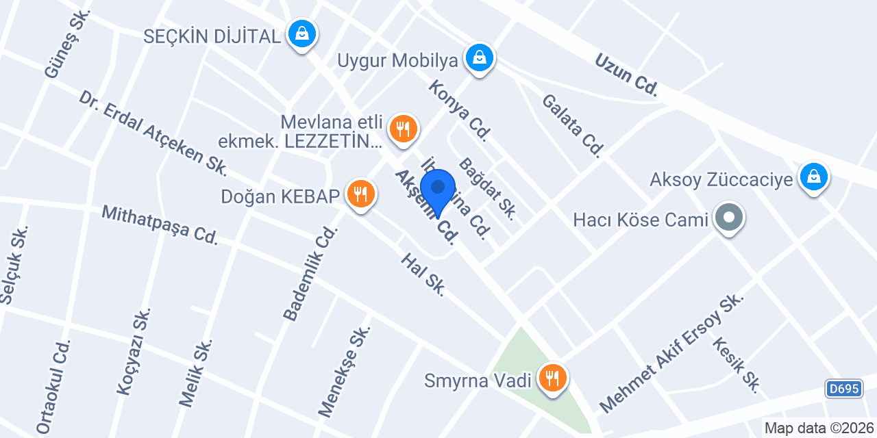 Çınar Mobilya konumu