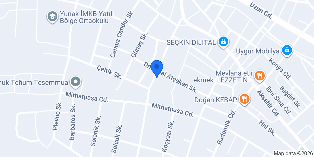 Yunak Anadolu İmam Hatip Lisesi konumu