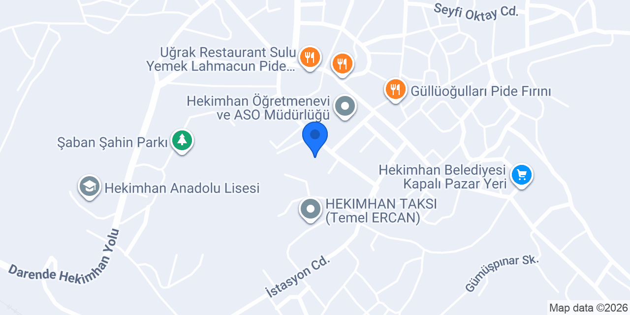 Hekimhan Kaymakamlığı konumu