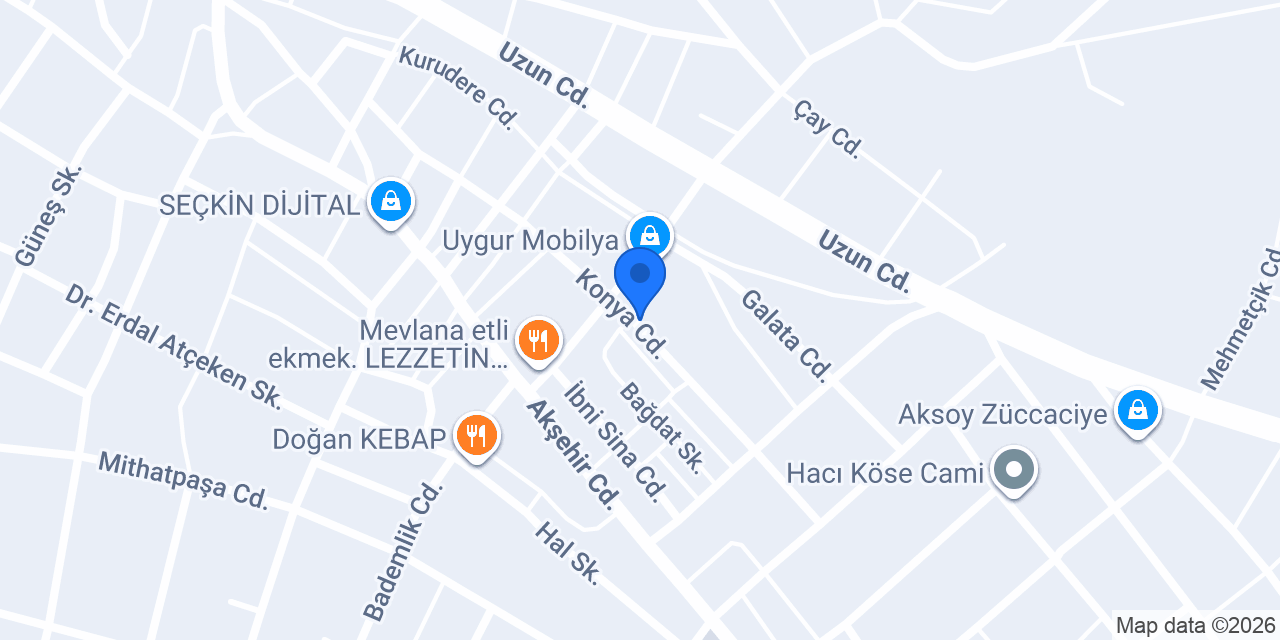 Yunak Sürücü Kursu konumu