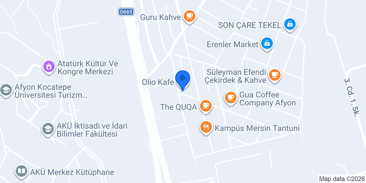 Afyon Pınar Yurtları konumu