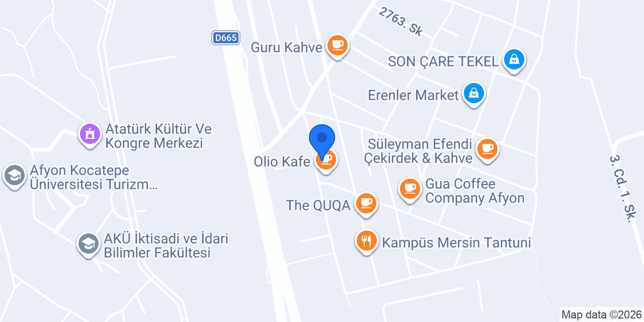Sürat Kargo Afyon Organize Şube konumu