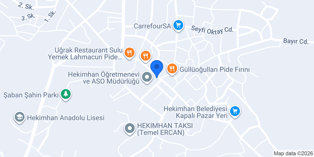 Ziraat Bankası Hekimhan Şubesi konumu