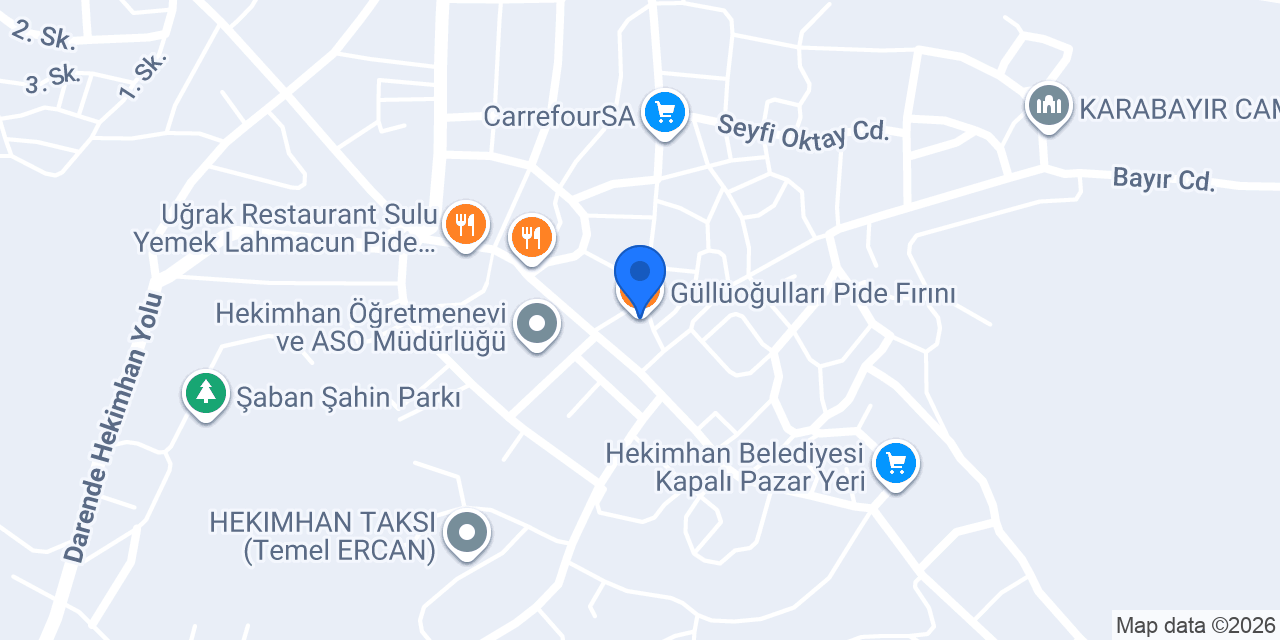Güllüoğulları Pide Fırını konumu