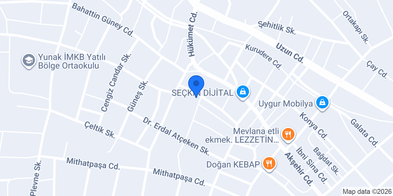 Yunak Müftülüğü konumu