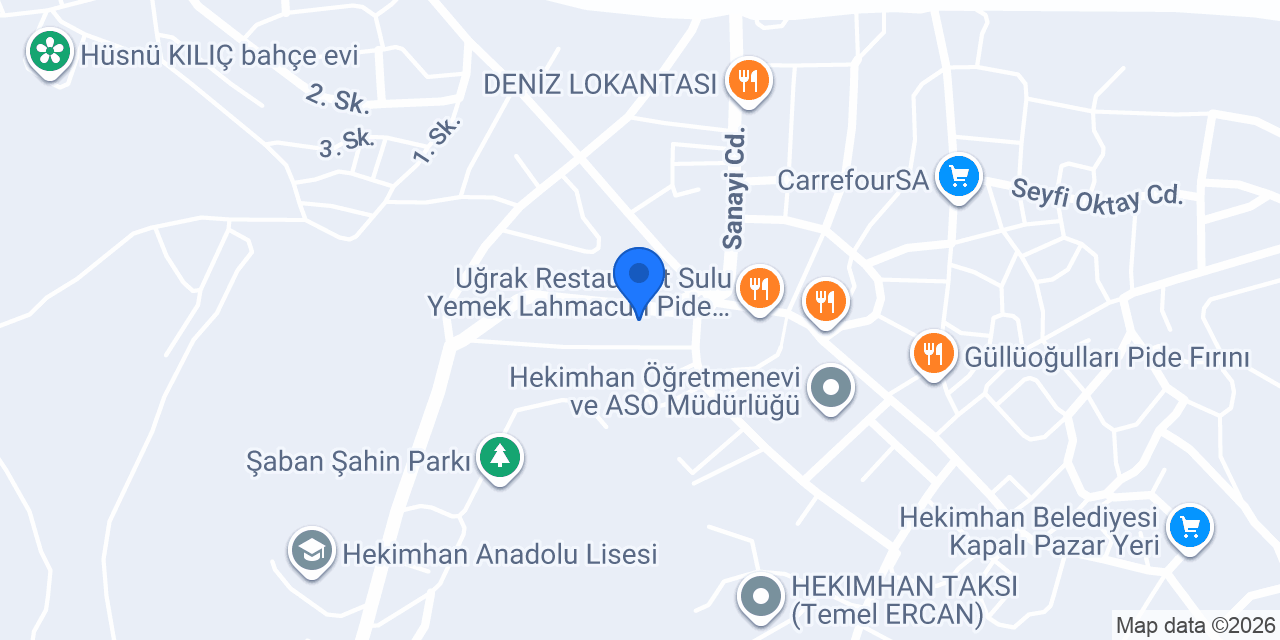 Halkbank Hekimhan Uydu Şubesi konumu