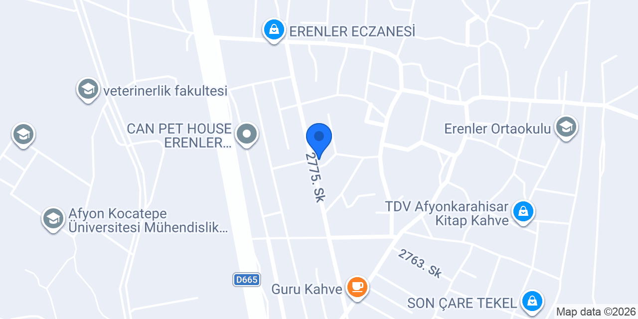 Afyon Kampüs Taksi konumu