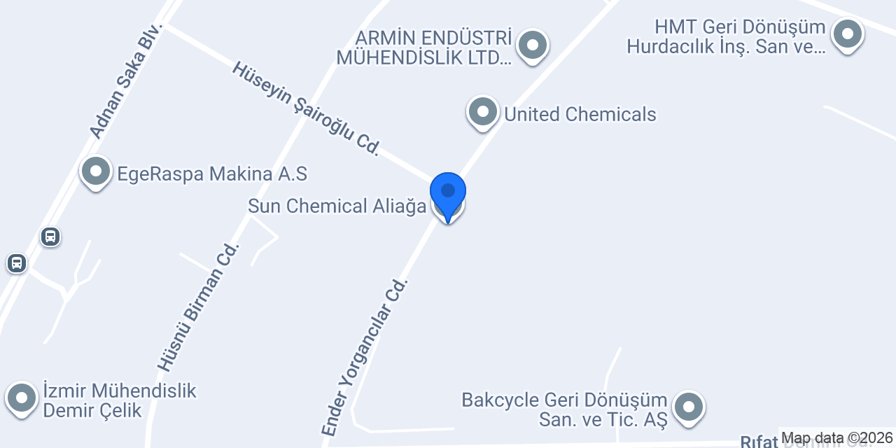 Sun Chemical Aliağa konumu