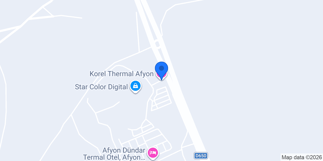 Korel Thermal Afyon konumu