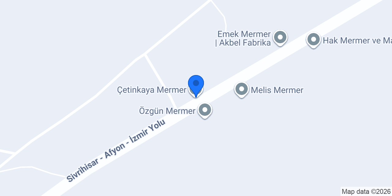Çetinkaya Mermer konumu