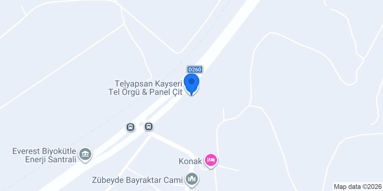 Telyapsan Kayseri Tel Örgü & Panel Çit konumu