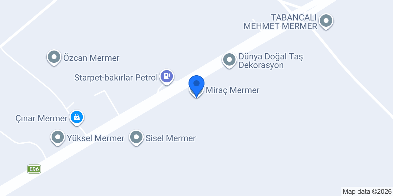 Miraç Mermer konumu