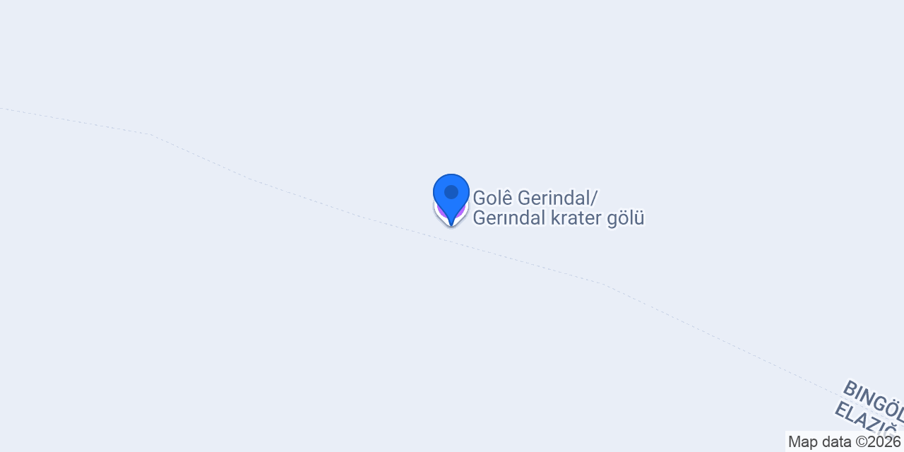 Golê Gerindal/Gerındal krater gölü konumu
