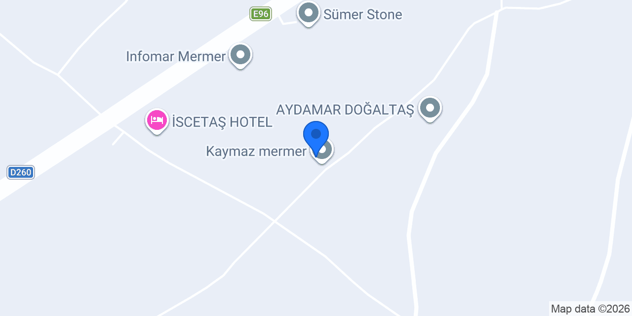 Kaymaz mermer konumu