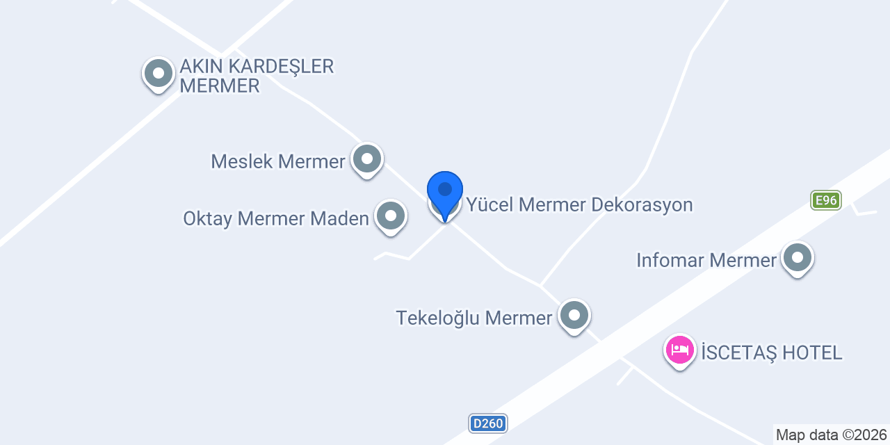 Yücel Mermer Dekorasyon konumu