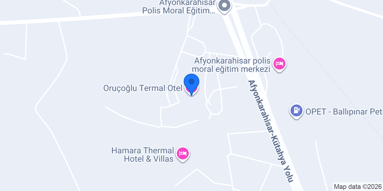 Oruçoğlu Termal Otel konumu