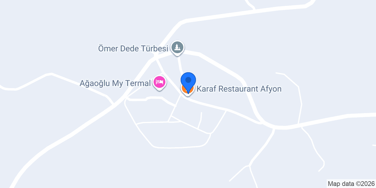 Karaf Restaurant Afyon konumu
