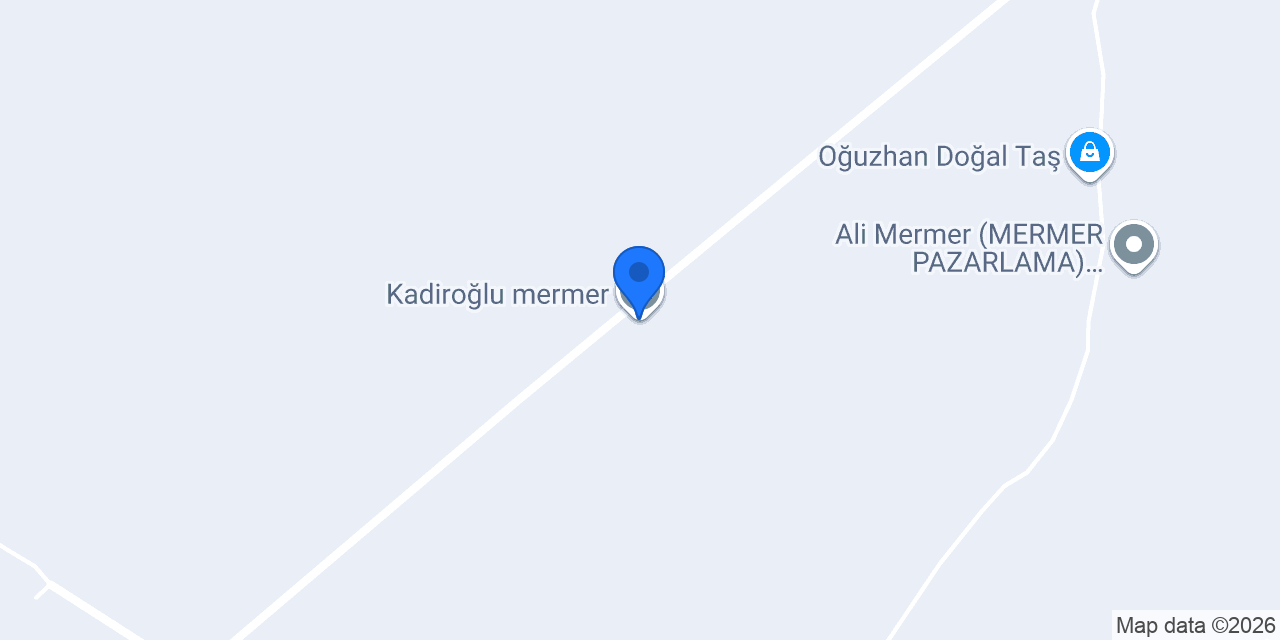Kadiroğlu mermer konumu