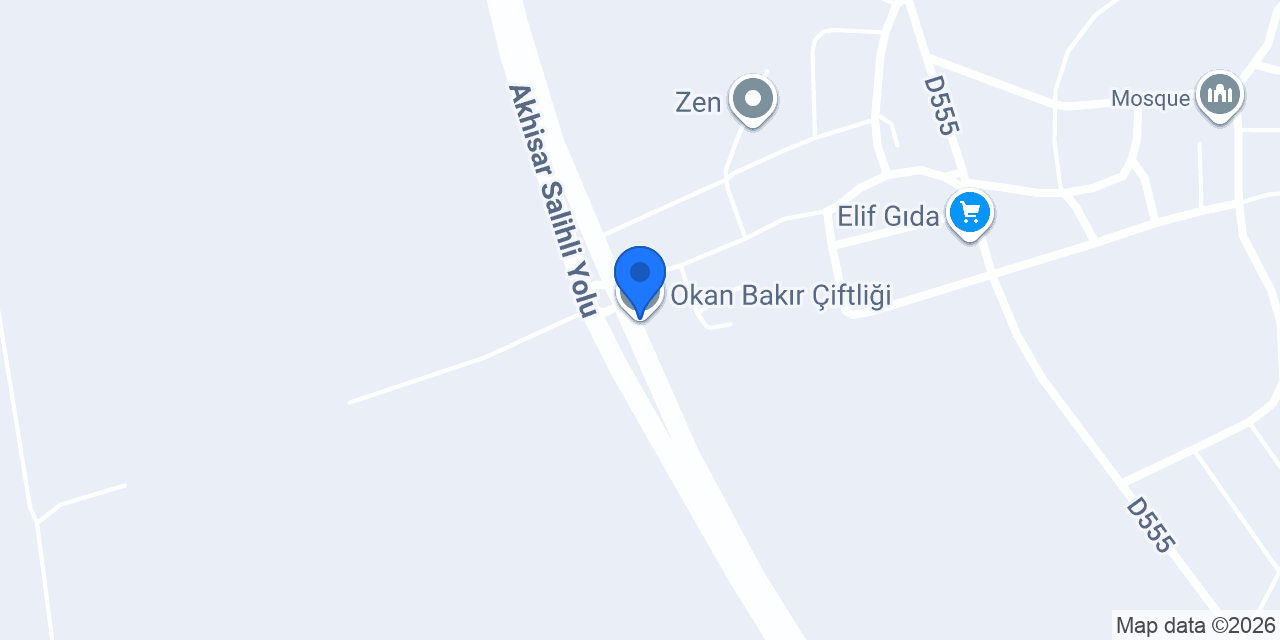 Okan Bakır Çiftliği konumu