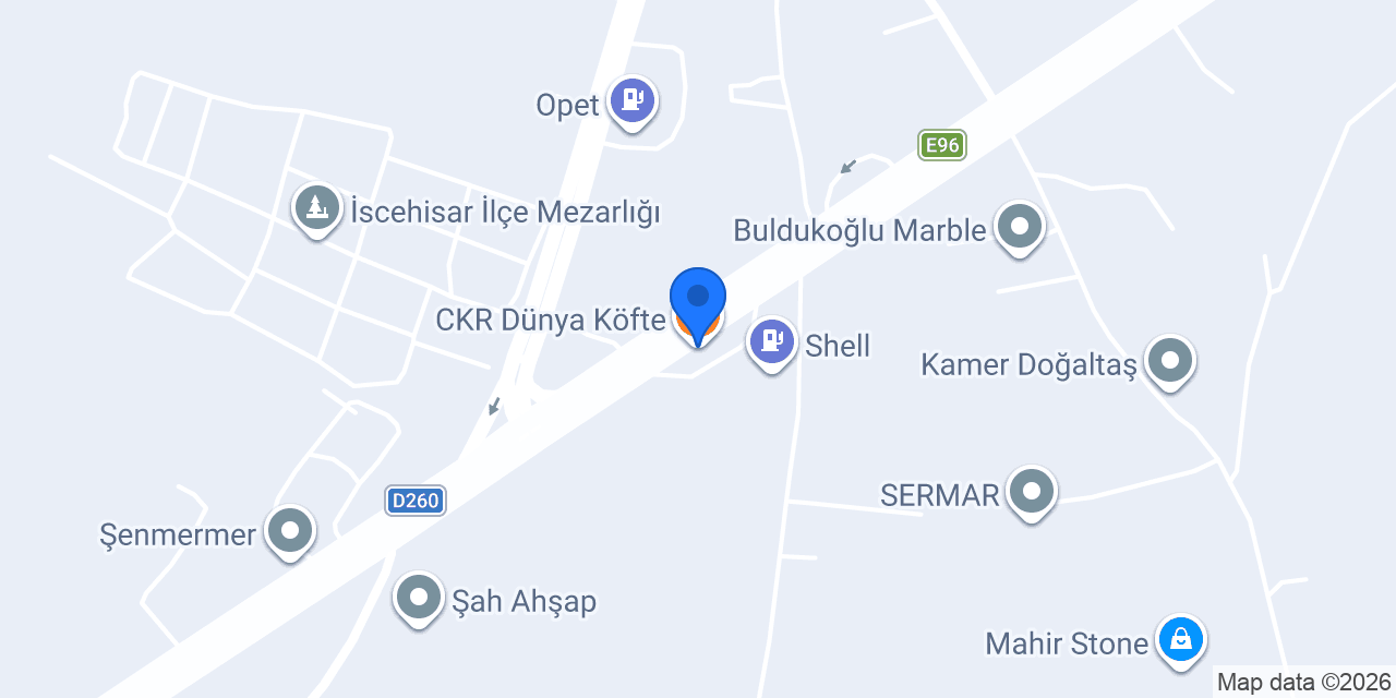 CKR Dünya Köfte konumu