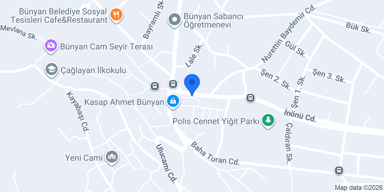 Özhan Sigorta Bünyan konumu