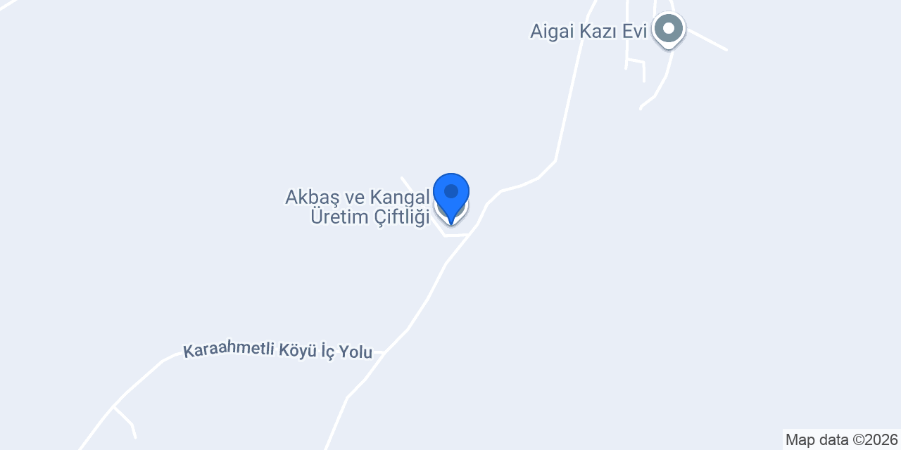 Akbaş ve Kangal Üretim Çiftliği konumu