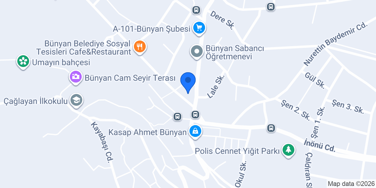 Bünyan Belediyesi konumu