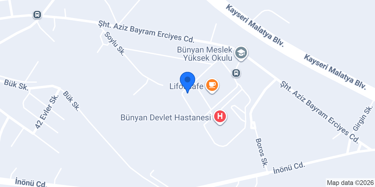 Bünyan Belediyesi Unlu Mamüller (Fırın) konumu