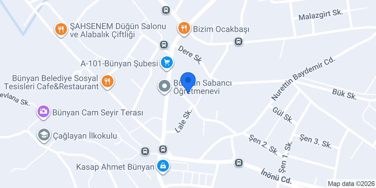 Bünyan Sahaf konumu