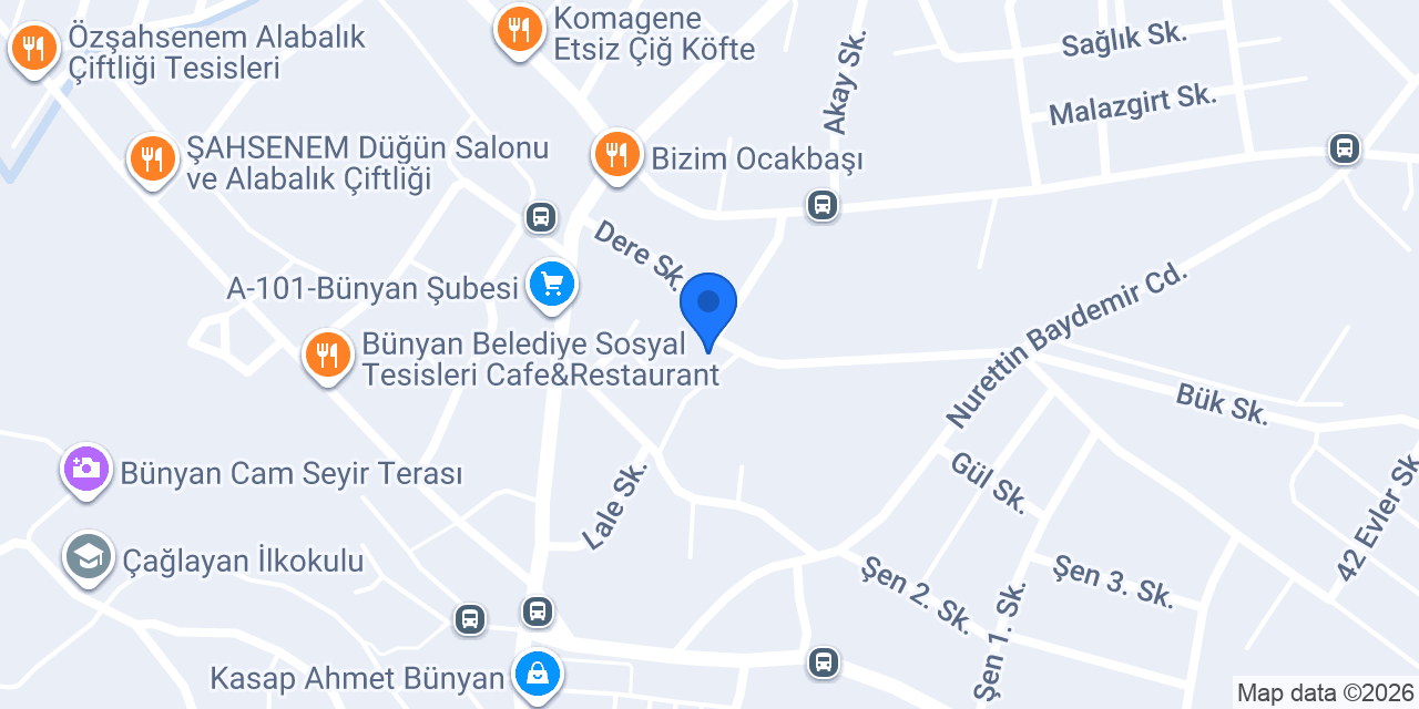 Bünyan Yağmur Halı Yıkama konumu