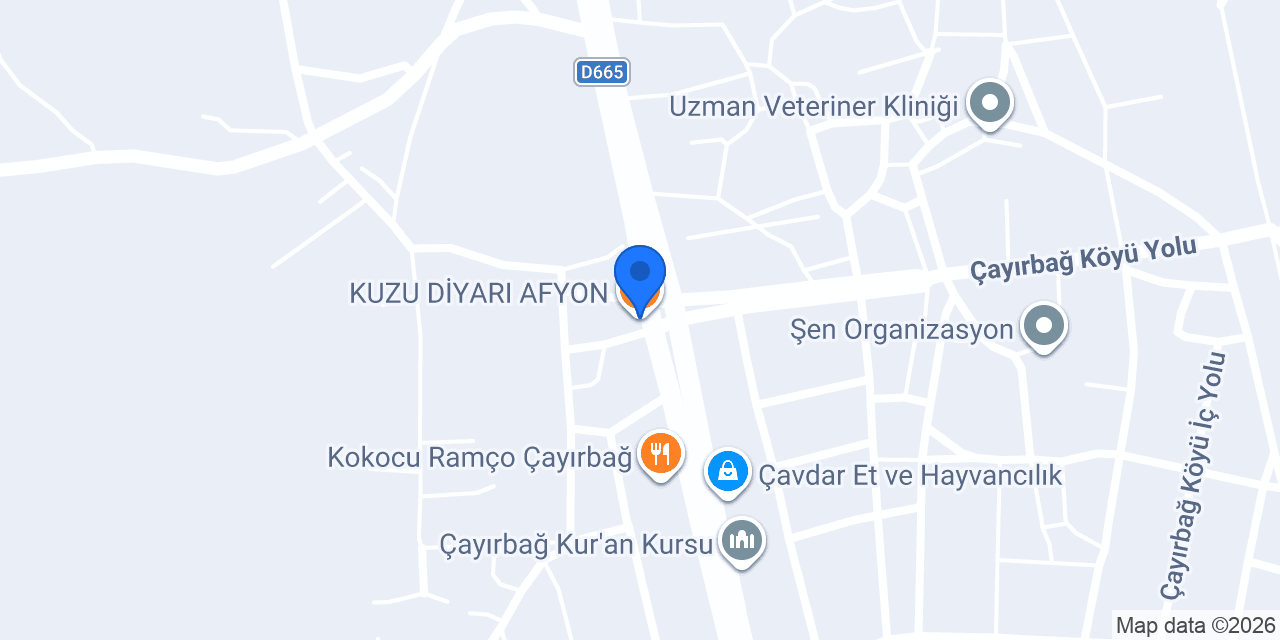 KUZU DİYARI AFYON konumu