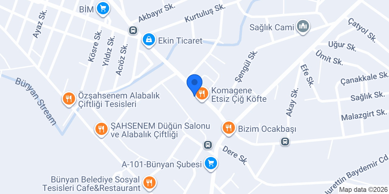 Yeni Eczane Bünyan konumu