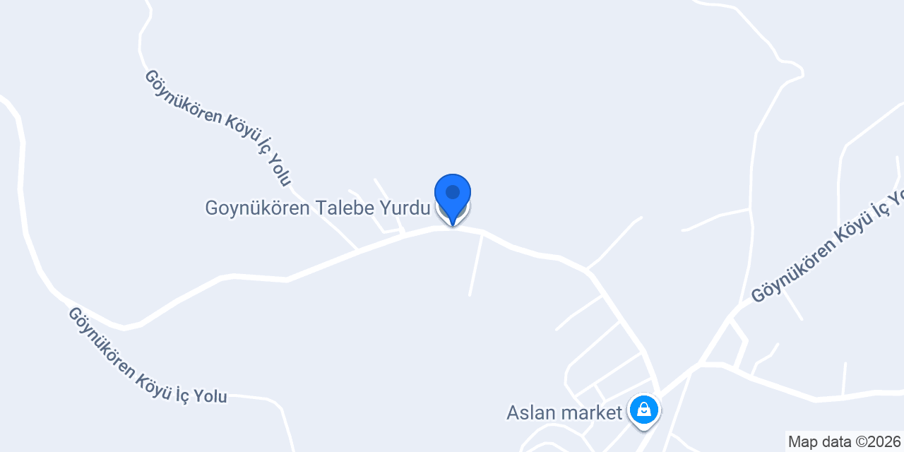 Goynükören Talebe Yurdu konumu