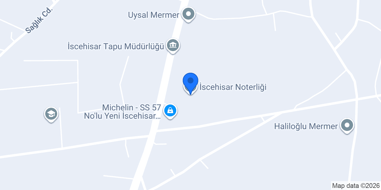 İscehisar Noterliği konumu
