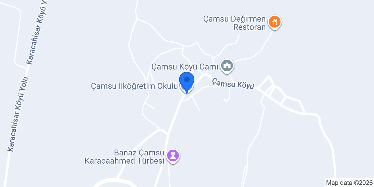 Çamsu İlköğretim Okulu konumu