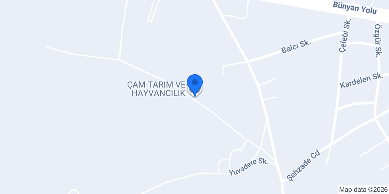 ÇAM TARIM VE HAYVANCILIK konumu